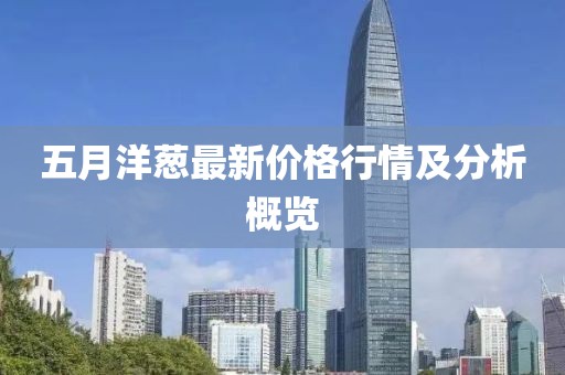 五月洋蔥最新價格行情及分析概覽