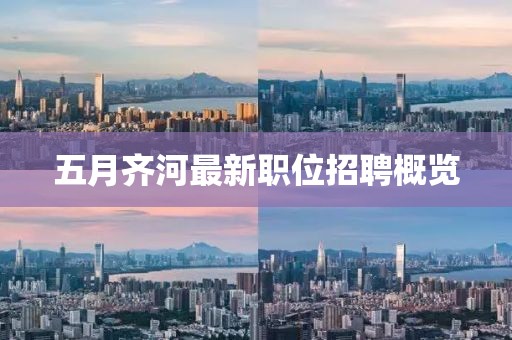 五月齊河最新職位招聘概覽