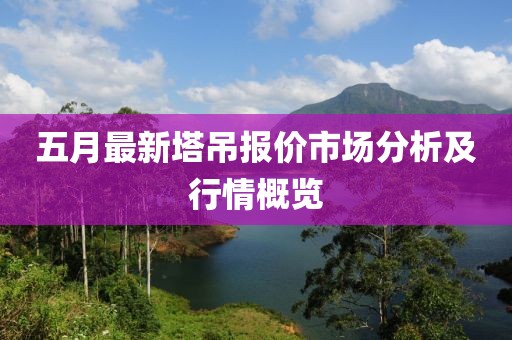 五月最新塔吊報價市場分析及行情概覽