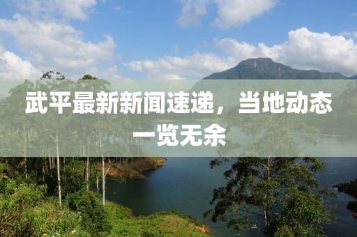 武平最新新聞速遞，當(dāng)?shù)貏?dòng)態(tài)一覽無(wú)余