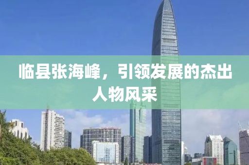 臨縣張海峰，引領(lǐng)發(fā)展的杰出人物風(fēng)采