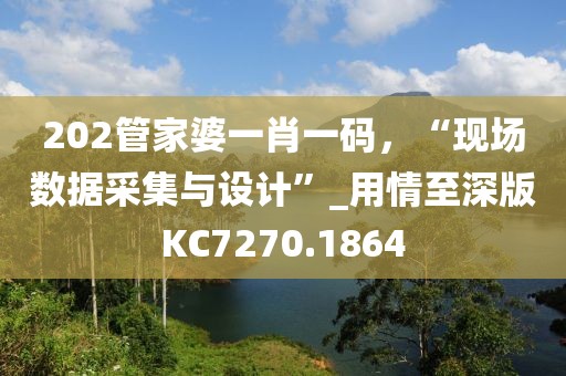 202管家婆一肖一碼，“現(xiàn)場(chǎng)數(shù)據(jù)采集與設(shè)計(jì)”_用情至深版KC7270.1864
