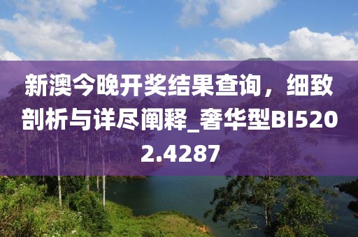 新澳今晚開獎(jiǎng)結(jié)果查詢，細(xì)致剖析與詳盡闡釋_奢華型BI5202.4287
