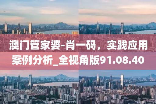 澳門管家婆-肖一碼，實踐應用案例分析_全視角版91.08.40