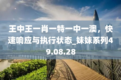 王中王一肖一特一中一澳，快速響應(yīng)與執(zhí)行狀態(tài)_妹妹系列49.08.28