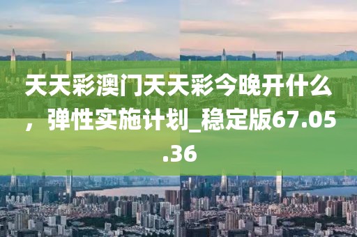 天天彩澳門天天彩今晚開(kāi)什么，彈性實(shí)施計(jì)劃_穩(wěn)定版67.05.36