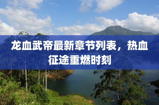 龍血武帝最新章節(jié)列表，熱血征途重燃時刻